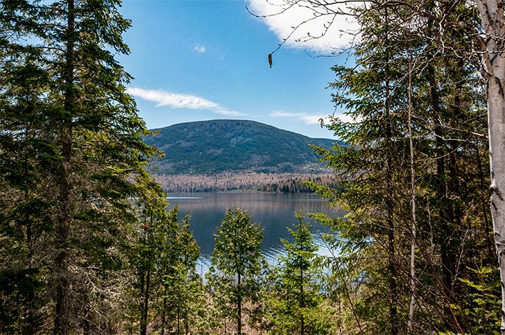Stopping for a view of Mt. Sagamook, in Mt. Carleton Provincial Park